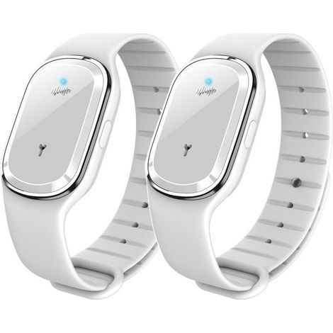 Bracelet anti-moustiques à ultrasons en forme de montre, rechargeable par USB, convient aux adultes et aux enfants, lot de 2. (1/5)