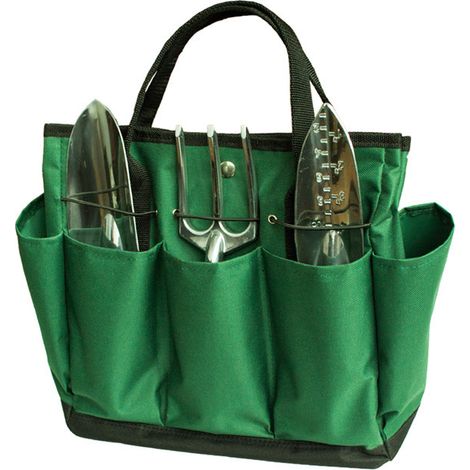 Lntyq Gartenwerkzeugtasche für Gartengeräte mit kleinen Taschen, Aufbewahrungstasche für Gartengeräte, vielseitig einsetzbar, verschleißfest, wiederverwendbare Gartentasche (1/2)