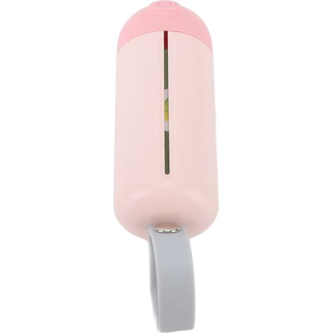 Tragbarer, auslaufsicherer Spender für Hundekotbeutel, inklusive Beutel, ideal für Spaziergänge mit dem Hund, in Rosa. (1/5)