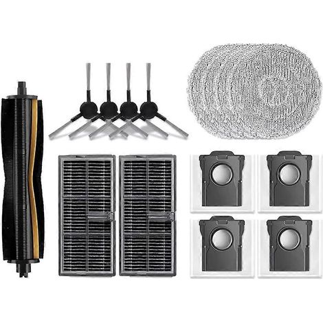 Pour Dreame L40 Ultra AE/L40 Ultra CE aspirateur robot accessoires brosse principale et latérale chiffon de lavage filtre HEPA sac à poussière (1/5)
