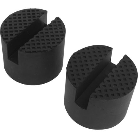 Jack Pad - Caoutchouc Antidérapant 5 x 5 x 4 cm - Pour Cric à Roulettes et Cric Hydraulique - 2 Pièces (1/5)