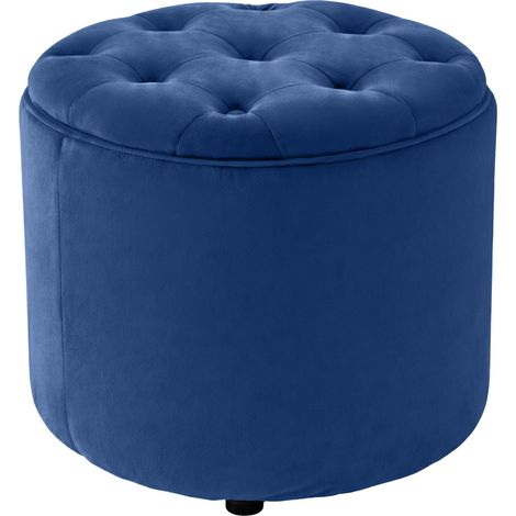 Sitzhocker Pantin Samt blau