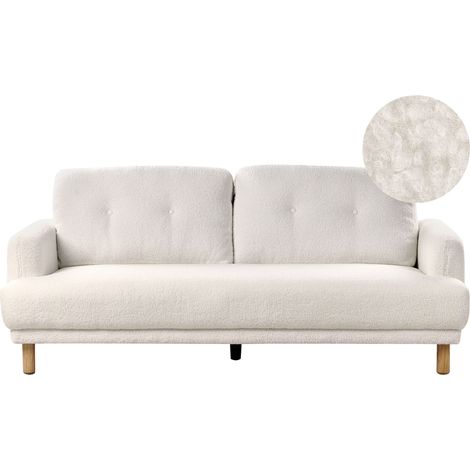 Sofa 3-Sitzer TUVE Bouclé Weiß