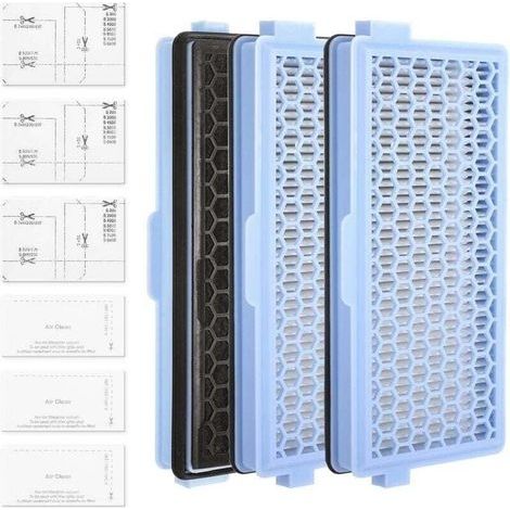 3 Filtre Aspirateur Compatible avec Aspirateur Miele Compact C1 & C2, Complete C2 & C3, S8340, S8360, 3 Filtres HEPA, 3 Filtres Moteur Compatible avec Séries S4000, S5000, S6000, S8000 (1/4)