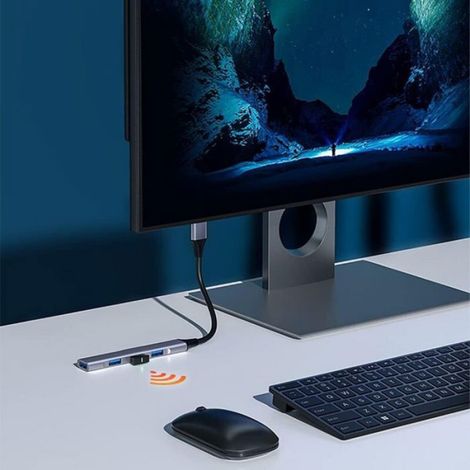 Hub USB - 1 Port USB 3.0 - 3 Ports USB 2.0 - Compatible MacBook Pro Windows - 4 En 1 - 1 Pièce (1/5)