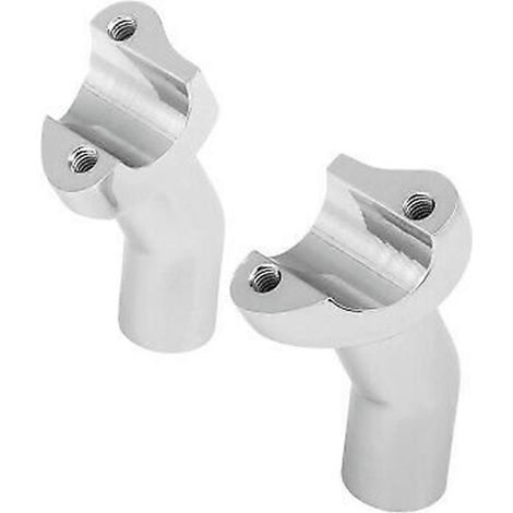 Elevadores de manillar cromados de 3,5 pulgadas de altura con retroceso para Harley Softail Dyna Sportster Touring, aluminio recto con retroceso (1/5)