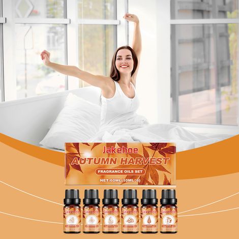 Huile essentielle d'aromathérapie d'automne - Parfum doux, chaud et longue durée pour une ambiance intérieure chaleureuse - 60 ml (6 x 10 ml) -- BIEMMEDUE (1/5)