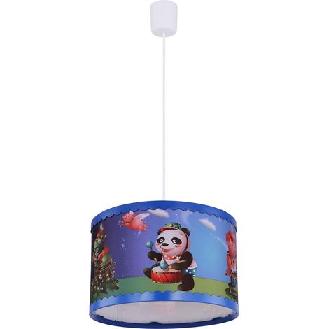 Lampada a sospensione da soffitto per bambini, motivi di animali colorati, ragazze, ragazzi, sala giochi, lampada a sospensione Globo 15736H