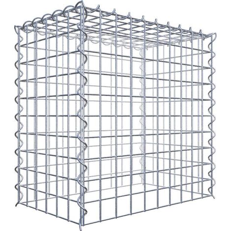 Gabiondeco - Gabion - Element de prolongation en hauteur 50 cm x 50 cm x 30 cm (L x H x P). maille 5 x 5 cm. Spirale. Attention : il manque une grille - Made in Germany (1/5)