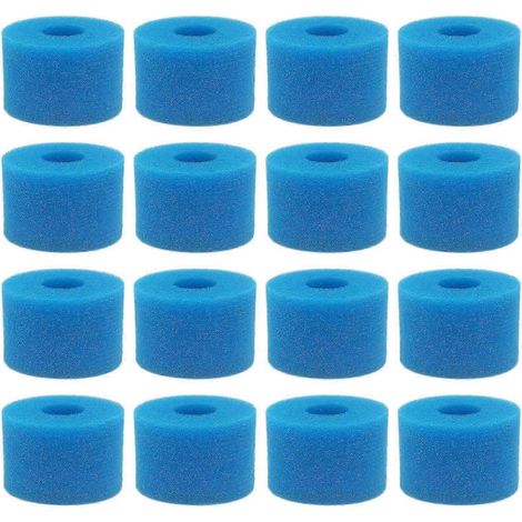 Filtre en mousse lavable et réutilisable pour spa Intex Pure Spa, type S1, lot de 16 pièces (2025). (1/5)