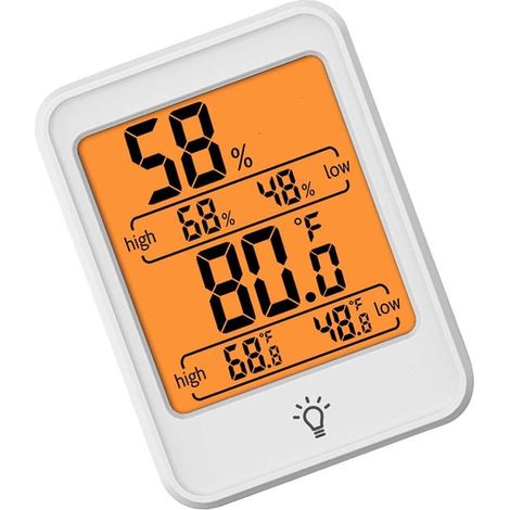 Station météo numérique – Thermomètre et hygromètre – Écran LCD – Mémoire des valeurs max/min – Indicateur de confort – Blanche (1/5)