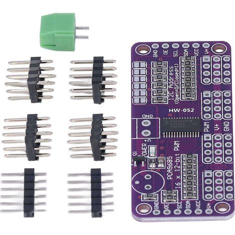 Module de commande PWM pour servomoteur, 16 canaux, 12 bits, IIC PCA9685, contrôleur pour bricolage (1/5)