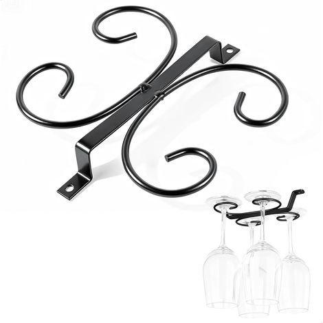 Support Verre a Pied Suspendu, Porte Verres Suspendu pour Une Utilisation Dans les Bars, les Armoires, et les Cuisines, Support Verre Suspendu Peu