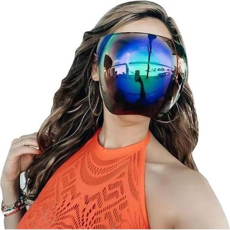 Lunettes de protection UV400 avec visière intégrale et couverture faciale complète (1/5)