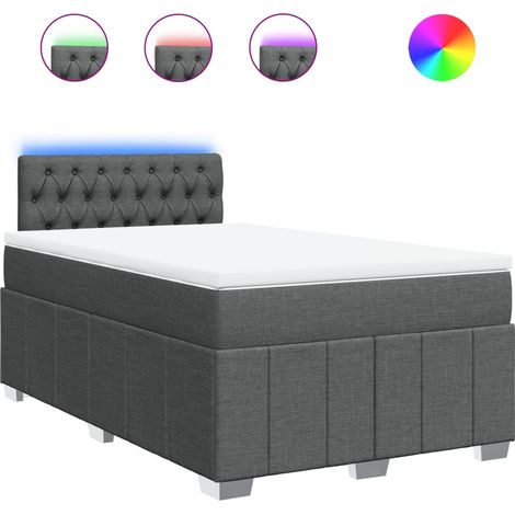 Maison Exclusive - Giroletto a Molle con Materasso Grigio Scuro 120x190cm Tessuto (1/5)