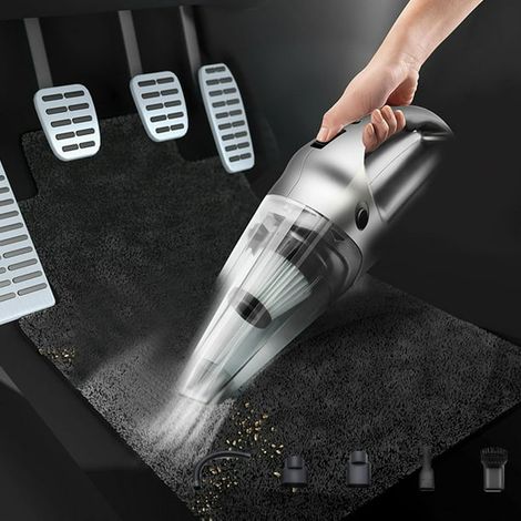 Aspirateur Voiture Portable Sans Fil Haute Puissance, Nettoyeur Auto Ménage 2 en 1 Sec et Humide, Main Aspirateur de Voiture pour Détailing, Accessoires Auto et Maison (1/5)
