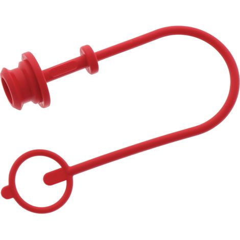 Tapa antipolvo para enchufe DN12, color rojo, 25 unidades.