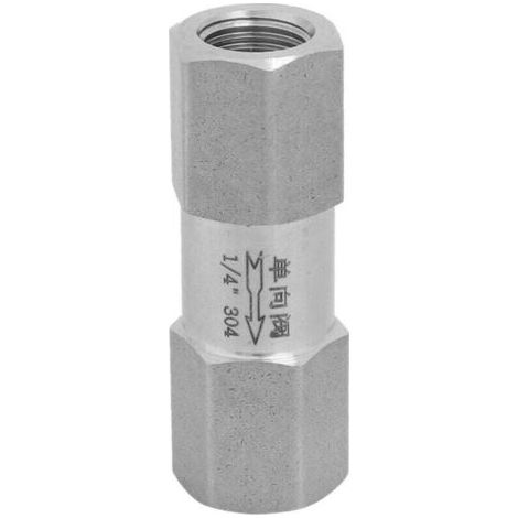 Clapet anti-retour hexagonal 1/4 pouce, clapet anti-retour vertical en acier inoxydable 304, clapet anti-retour pneumatique, clapet anti-retour hexagonal pneumatique, clapet anti-retour pour réc (1/4)