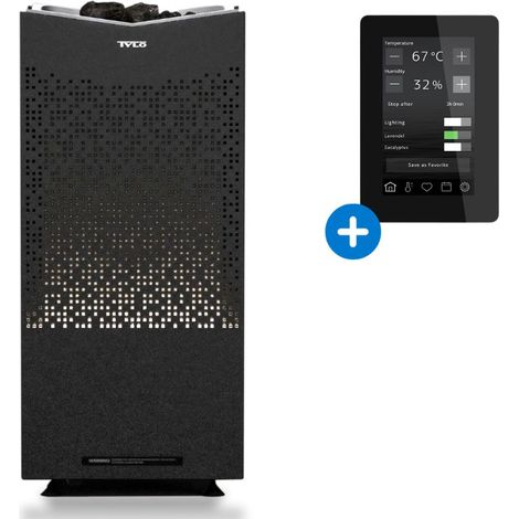 Tylö Crown Elite Saunaofen 6 - 10 kW mit Saunasteuerung Elite Cloud Leistung 10.5 kW, Schwarz (1/5)