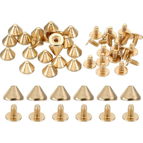 20 Ensembles de Clous et de Pointes en Cuir Rivets en Métal à Vis (1/5)