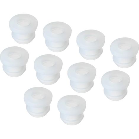 20Pcs Bouchon Passe Fil Caoutchouc Diamètre d'Installation de 8.5mm, ID 6mm, Hauteur 9mm Passe-Câble Transparent Joint Anti-Rayures pour Boîte Électrique et Conduit de Câble (1/5)