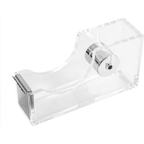 Portanastro, adatto per uso da ufficio, 12 × 3,5 × 6,5 cm, trasparente (1/5)