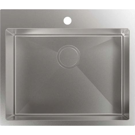 Lavello cata cbs-1 54-40 r10 acciaio inox 58x66 cm (1/3)