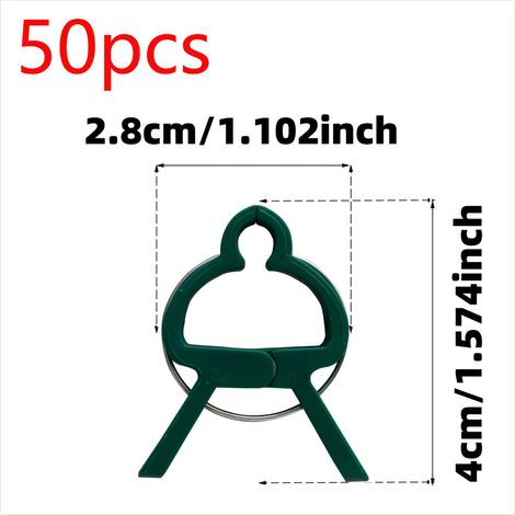 Filiyano-Lot de 50 tuteurs réglables pour plantes - Pinces de jardin réutilisables en plastique pour tomates, vignes et fleurs (1/5)