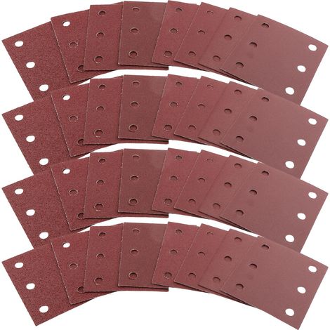 80 Pièces Papier Abrasif pour Ponceuse Rectangulaire 115 x 101mm (1/5)