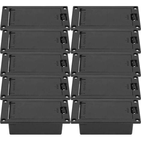 Boîtier de batterie de ramassage, Instrument de musique ABS, 10 pièces, pièces de rechange pour guitare basse 9V (1/5)