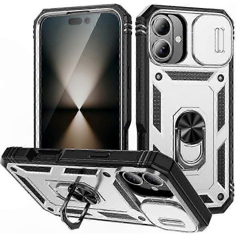 Coque Housse TPU PC Hybride avec Béquille et Cache-Objectif Coulissant pour Téléphone 17, Protection Antichoc Résistante (1/5)