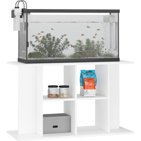 Meuble Aquariums Support Blanc 100 X 40 cm. 1 étagère Support solide et stable pour aquariums (1/5)