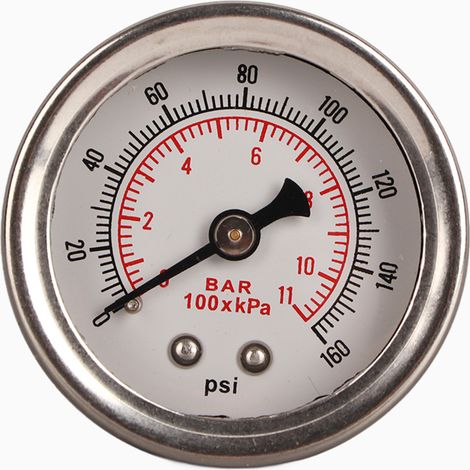 Kit régulateur de pression de carburant automobile universel réglable avec manomètre, 160 PSI (noir) (1/5)