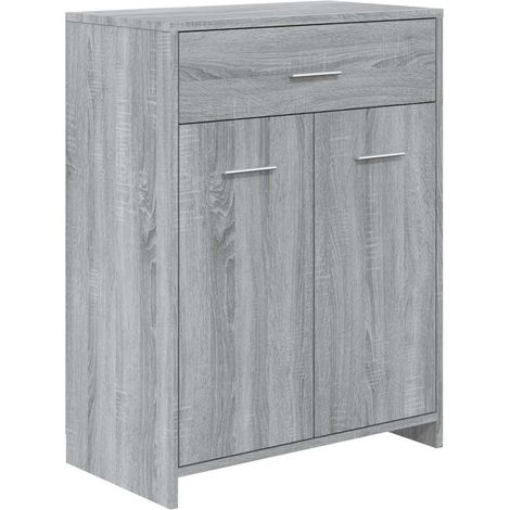 vidaXL Armoire de bain Sonoma gris 60x33x80 cm Bois d'ingénierie (1/5)