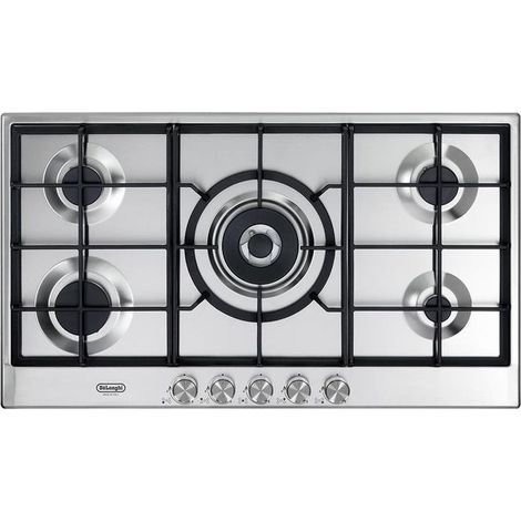 De'Longhi NSL 590 X Einbau-Gaskochfeld, 90 cm, Edelstahl, 5 Brenner (1/2)