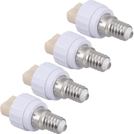 Adaptateur De Lampe E14 Vers G9 Convertisseur De Douille Pour 4 Pièces Compatible Avec Lampe De Table Plafonnier Et Lustre Format Compact 6.00 X 2.50 X 2.50 Cm Accessoires De (1/5)