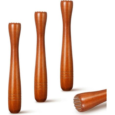Set aus 3 Cocktailstößeln aus Holz, Stößellänge 19,5 cm. (1/5)