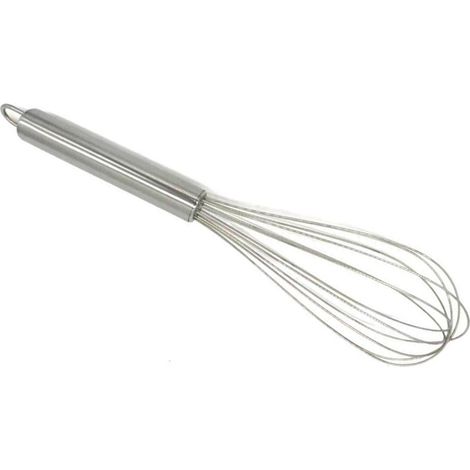 Frusta da cucina, piccolo utensile manuale in acciaio inossidabile per mescolare, sbattere e amalgamare. (1/5)