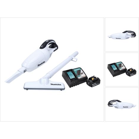 Makita DCL 181 FRG1W Aspirador sin cable 18 V Blanco + 1x batería recargable 6,0 Ah + cargador (1/5)