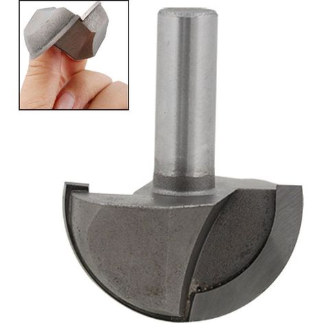 Fraise à défoncer à nez rond avec tige de 1/4 po - Diamètre de 25,4 mm (1/5)