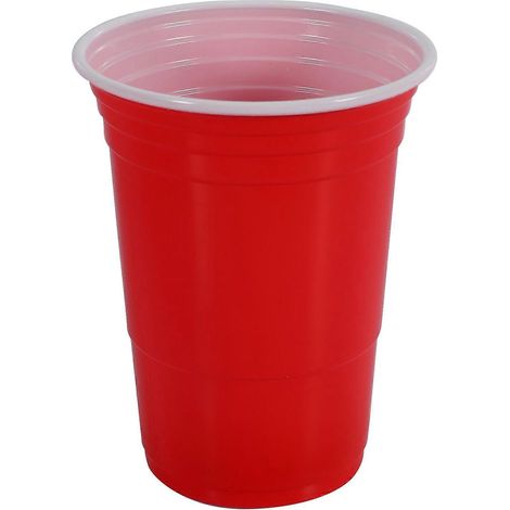 50 Stück/Set 450 ml rote Einweg-Plastikbecher für Partys, Bars und Restaurants