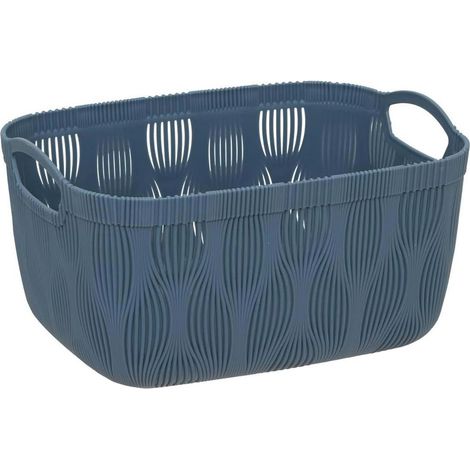 Panier de Rangement Design "Leaf" 3,2L Bleu Gris (1/3)