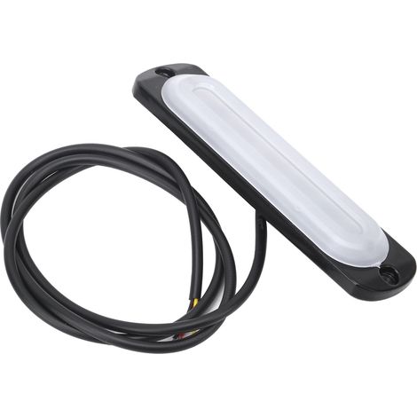 12V 6LED Seitenmarkierungsleuchten, blinkend weiß/gelb, für LKW/PKW, Seitenbeleuchtung (1/5)