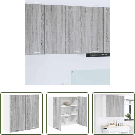 Holzwerkstoff - Hängeschrank Graues Sonoma 80 x 31 x 80 cm Holzwerkstoff (1/5)