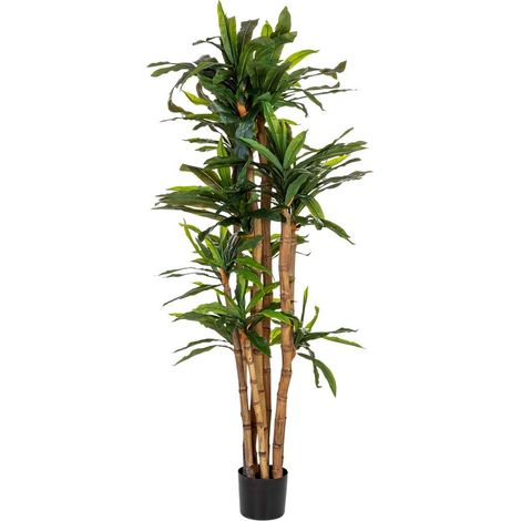 Planta dracaena decorativa artificial en maceta 40x30x180h cm