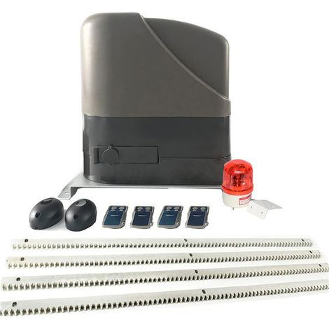 Kit de sécurité DC 12V 800KG Moteur Automatique de Portail électrique Coulissant avec Racks en Acier de 4 mètres(Kit4) (1/3)