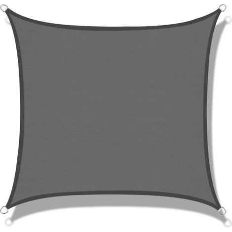 Voile d'ombrage HDPE Rectangulaire x Anthracite Protection des Rayons UV pour Terrasse Camping Extérieur Jardin 4 4m (1/5)