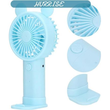 Mini Ventilateur Portatif - Batterie 1200 mAh - USB Rechargeable - Pour Bureau Table Extérieur - 1 Pièce (1/5)