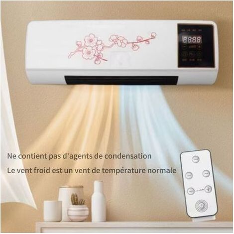 2000-W-Wandventilator – Schnellheizung – Fernbedienung – Timer – Überhitzungsschutz – für beengte Räume (1/5)