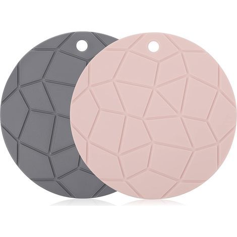 Set di 2 sottobicchieri in silicone Abeillo, 18 cm, resistenti al calore. (1/5)